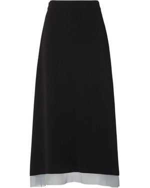 Fendi Flared Midi Skirt - Black
