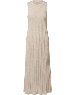 Brunello Cucinelli Ribbed-Knit Maxi Dress - Natural