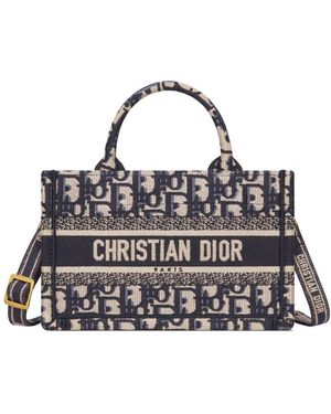Dior Mini Book Tote With Strap - Black