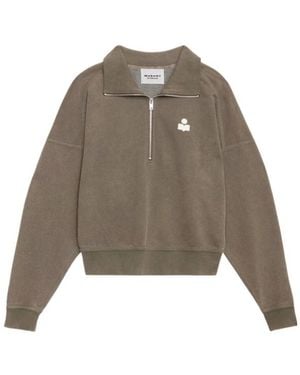 Isabel Marant Isabel Marant Étoile Half-Zipped Sweatshirt - Brown