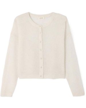 American Vintage Bodyrow Long-Sleeved Wool Cardigan - White
