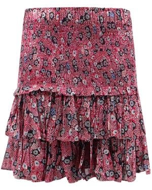 Isabel Marant Isabel Marant Étoile Naomi Abstract-Printed Tiered Mini Skirt