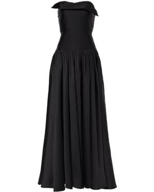 Roland Mouret Strapless Silk-Blend Taffeta Gown - Black