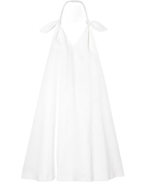 Loewe Flamenco Halterneck Mini Dress - White