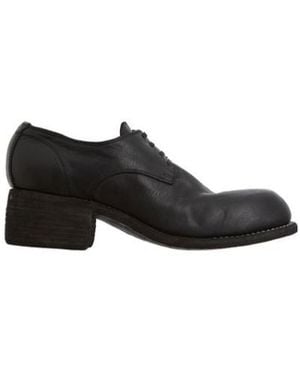 Guidi Lace-Up Derby Shoes - Black