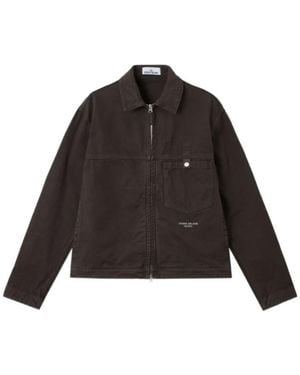 Stone Island Coach Jacket With Anti-Drop - Black