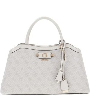 Guess Lindsey Satchel Bag - Grey
