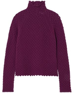 Chloé Twisted Turtleneck Sweater - Purple