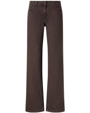 Magda Butrym Mid-Rise Straight-Leg Jeans - Brown