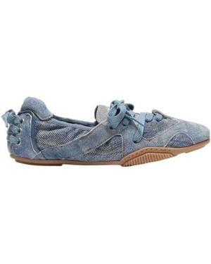 Acne Studios Lace-Up Leather Shoes - Blue