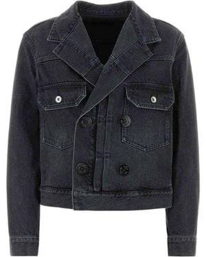 Sacai Double-Breasted Denim Jacket - Black