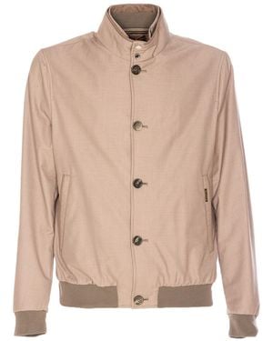 Moorer Bernie High Neck Jacket - Natural