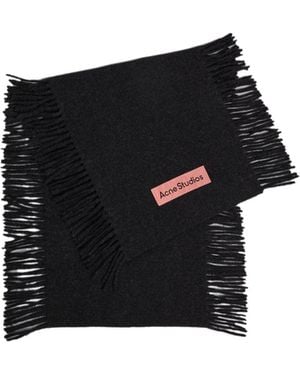 Acne Studios Canada Wool Scarf - Black