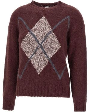 Eleventy Long Sleeve Sweater - Purple
