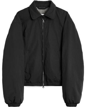 Our Legacy Cropped Avenue Puffa Jacket - Black