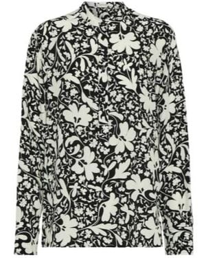 Stella McCartney Printed Silk Shirt - Black