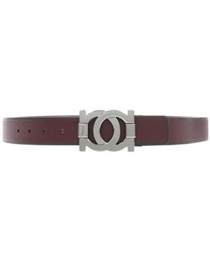 Ferragamo Logo Buckle Belt - White