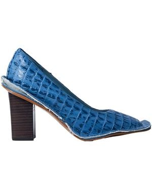 Martine Rose X Clarks 80Mm Leather Court Shoes - Blue