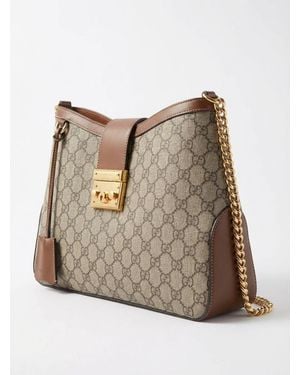 Gucci Large Padlock Shoulder Bag - Brown