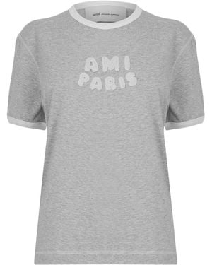Ami Paris Crewneck Tshirt - Gray