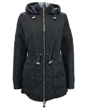 Armani Jeans Long-Sleeved Hooded Casual Jacket - Black