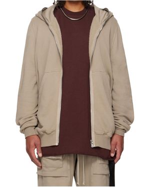 Rick Owens Jumbo Gimp Long Sleeves Hoodie - Brown