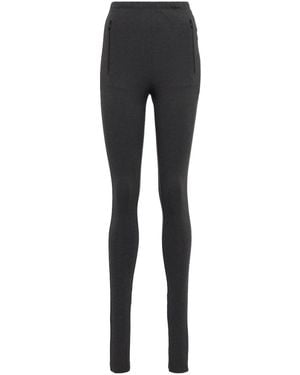 Wardrobe NYC High-Waisted Skinny Casual Trousers - Grey