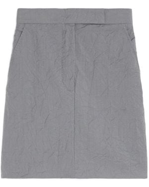 Max Mara Abate1234 Wrinkled Effect Mini Skirt - Grey