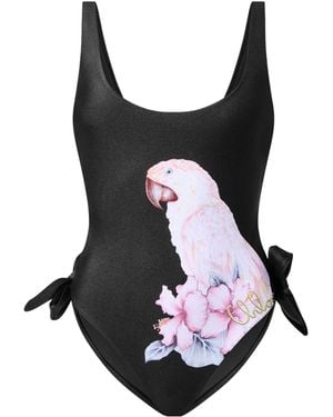 Chloé Printed Neck Swimsuit - Black