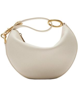 Burberry Knight Arc Zipped Tote Bag - White