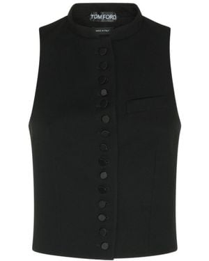 Tom Ford Single-Breasted Vest - Black