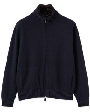 Loro Piana Parksville Bomber Jacket - Blue