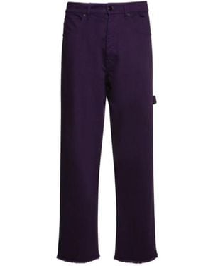 DARKPARK John Dyed Drill Cotton Carpenter Trousers - Blue
