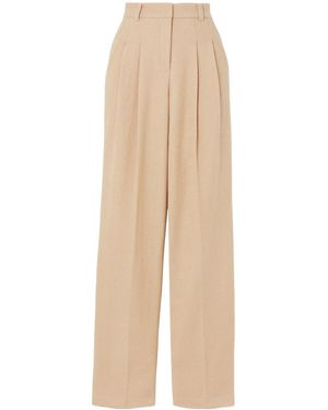 Frankie Shop Layton Pleated Wool Trousers - Natural
