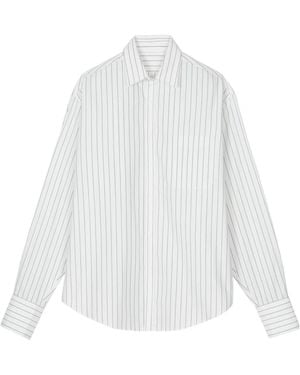 Frankie Shop Anvers Striped Cotton Button Up Shirt - White