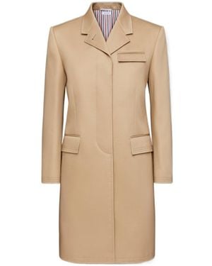 Thom Browne High-Armhole Chesterfield Coat - Natural