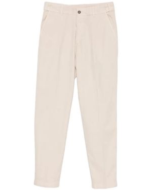 Eleventy Elasticated-Waist Chino Pants - Natural