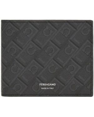 Ferragamo Ferragamo Monogram Bi-Fold Wallet - Grey