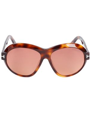 Tom Ford Eyewear Inger Round Frame Sunglasses - Pink