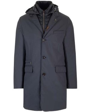 Moorer Redon-Pum Coat - Blue