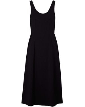 The Row Teza Wool Maxi Dress - Black