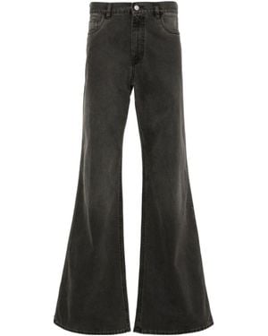 Coperni Decorative-Buckle Wide-Leg Jeans - Black