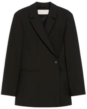 iBlues Notched-Lapel Double-Breasted Blazer - Black