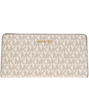 MICHAEL Michael Kors Bryant Large Signature Logo Snap-Front Wallet - White