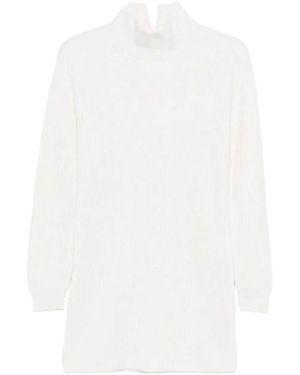 Dondup Ribbed-Knit Dress - White