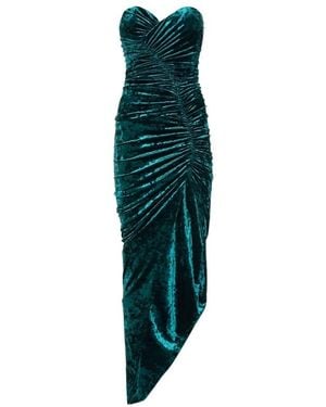 Alexandre Vauthier Pleated Strapless Dress - Green