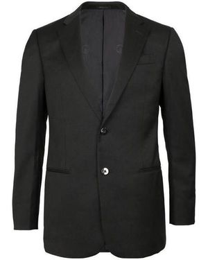 Armani Collezioni Logo Suit Jacket - Black