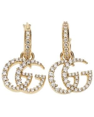 Gucci Gg Marmont Crystal Earrings - Metallic