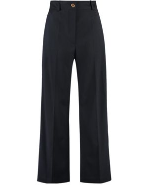 Patou Virgin Wool Dress Pants - Blue