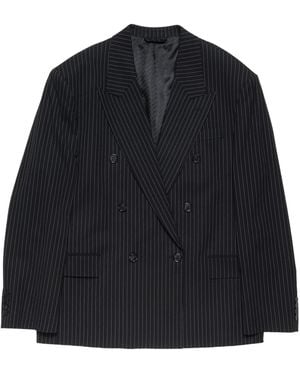 Acne Studios Pinstripe Double-Breasted Jacket - Black